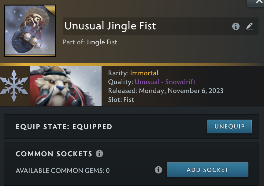 Snowdrift Jingle Fist Tuskar