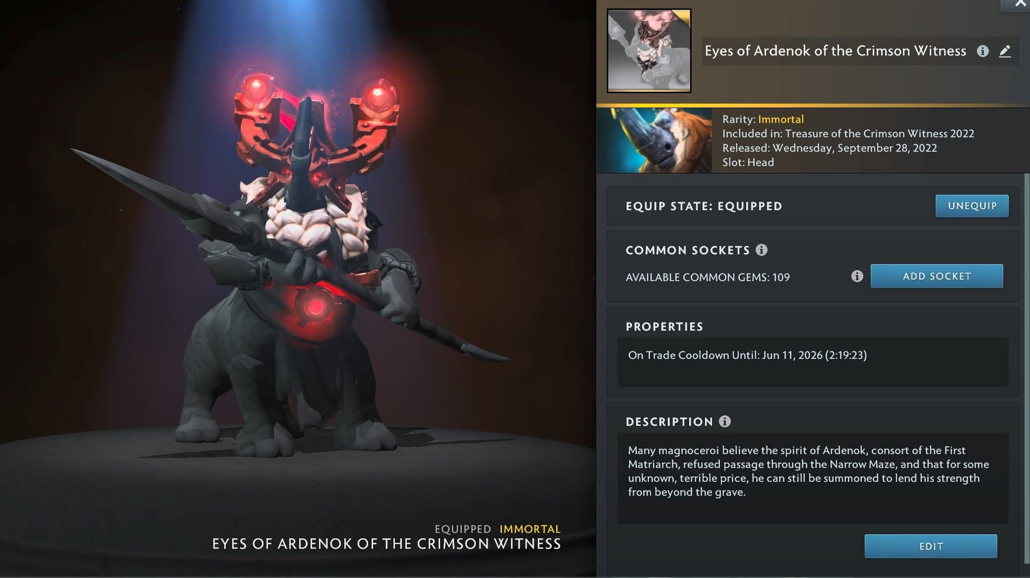 Crimson Magnus (Eyes of Ardenok of the Crimson Witness)