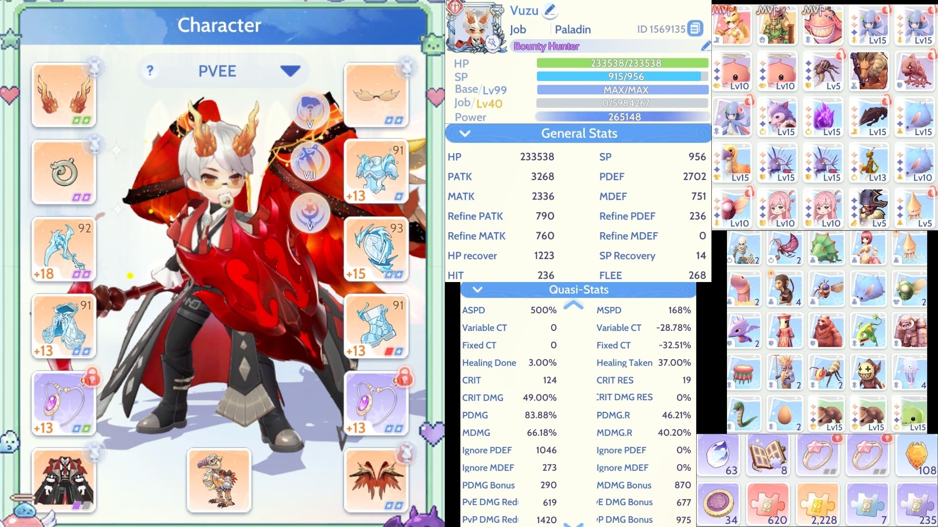 267K +18 Weapon Paladin, 60-40-40-40 Medals
